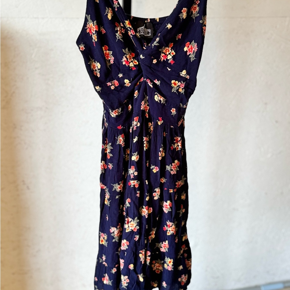Floral Keyhole A-Frame Dress